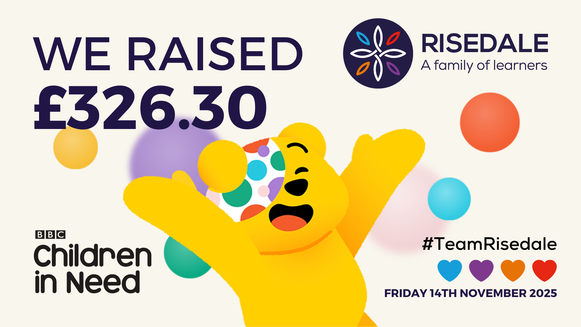 £326.30 raised for Children in Need 2025: